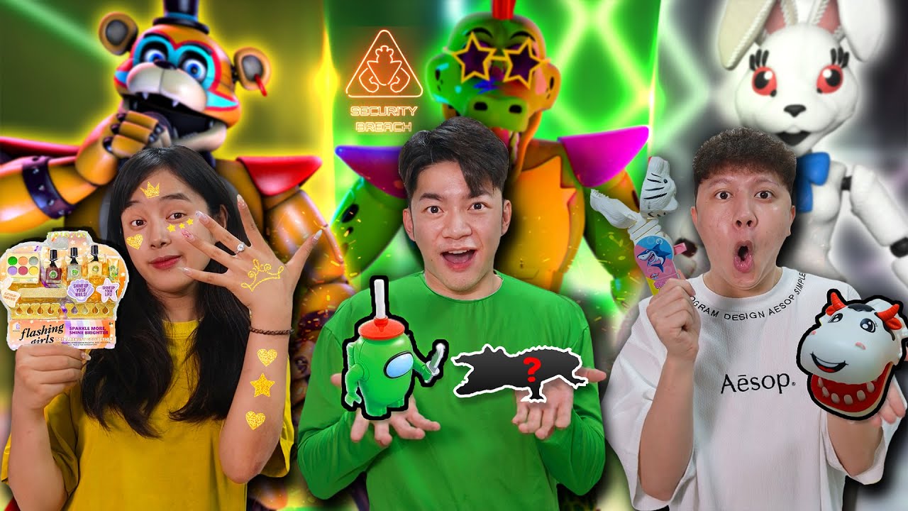 Thử Thách Mua Đồ Chơi Theo Màu FREDDY vs MONTY vs VANNY: Five Nights At Freddy's