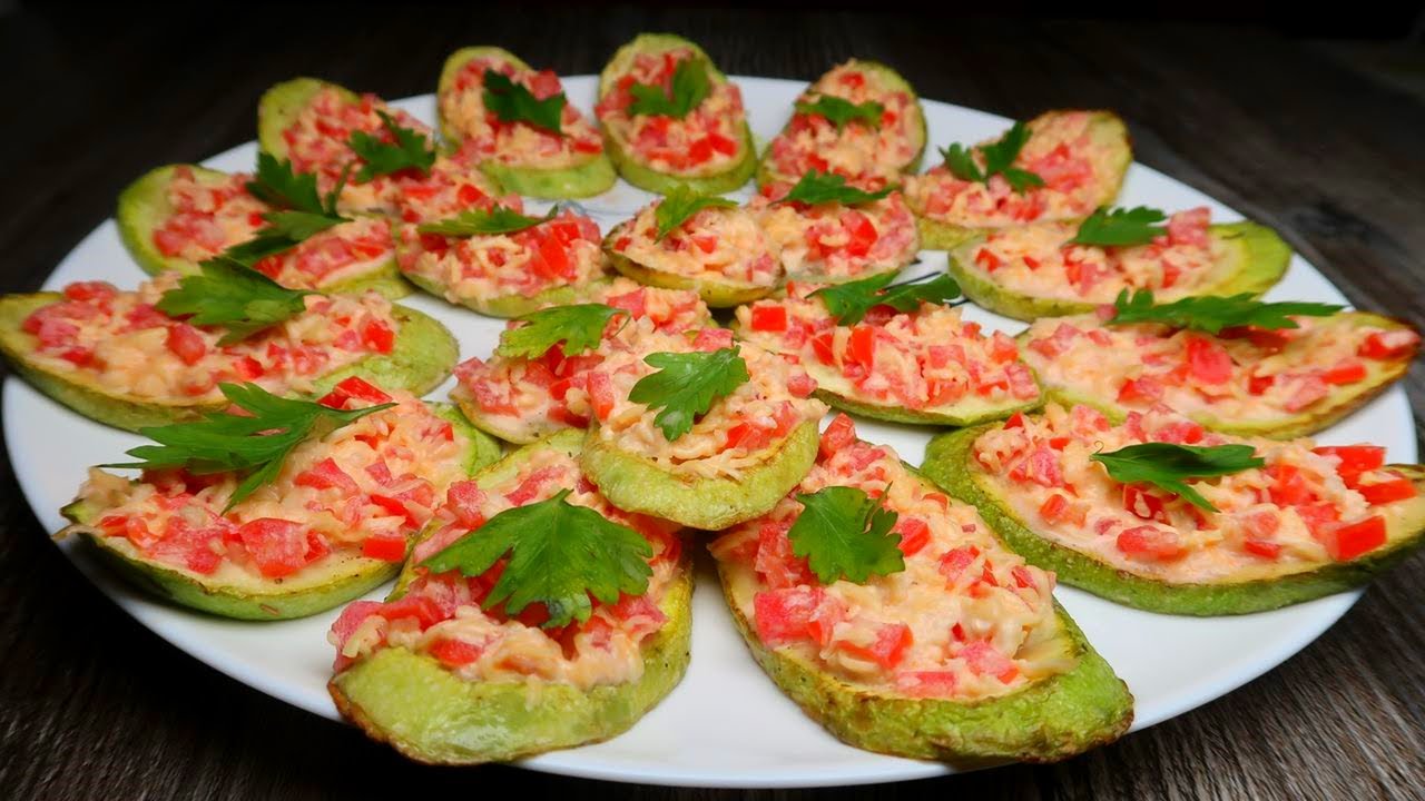 Кабачки на закуску. Рука сама тянется к бокалу🍷 😃 Бюджетная вкуснятина из кабачков!