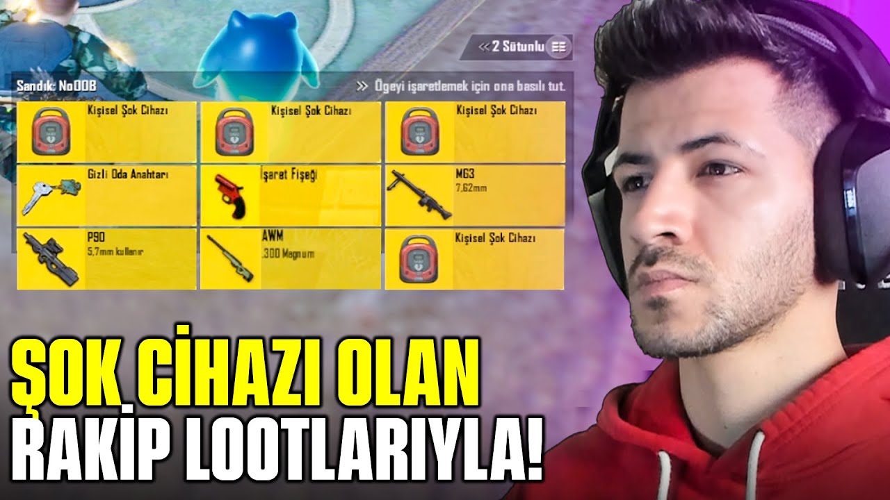 ŞOK CİHAZI OLAN RAKİP LOOTLARIYLA WİN ALMAK? pubg mobile