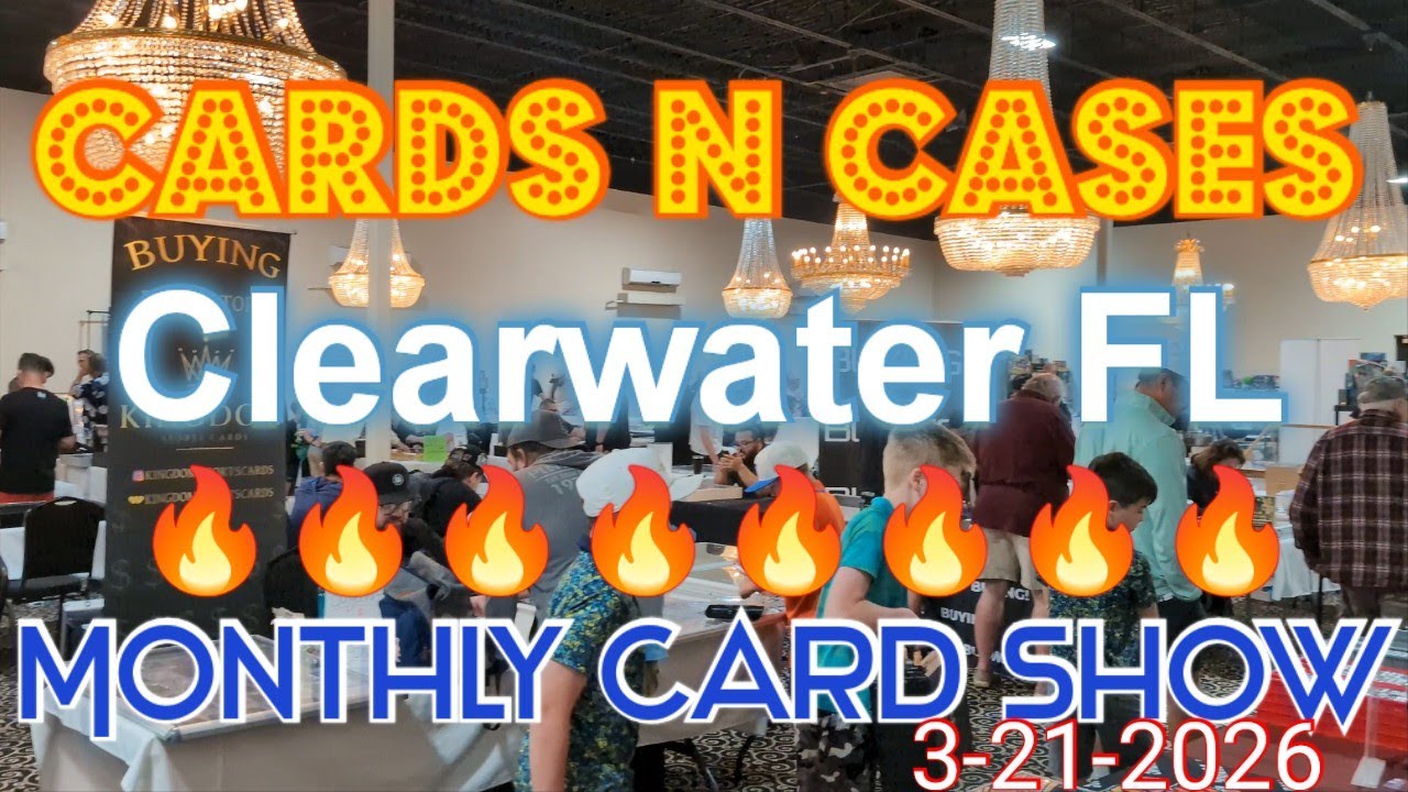 Выставка коллекционных спортивных карточек Cards N Cases в Клируотере, Флорида, @ Banquet Masters...