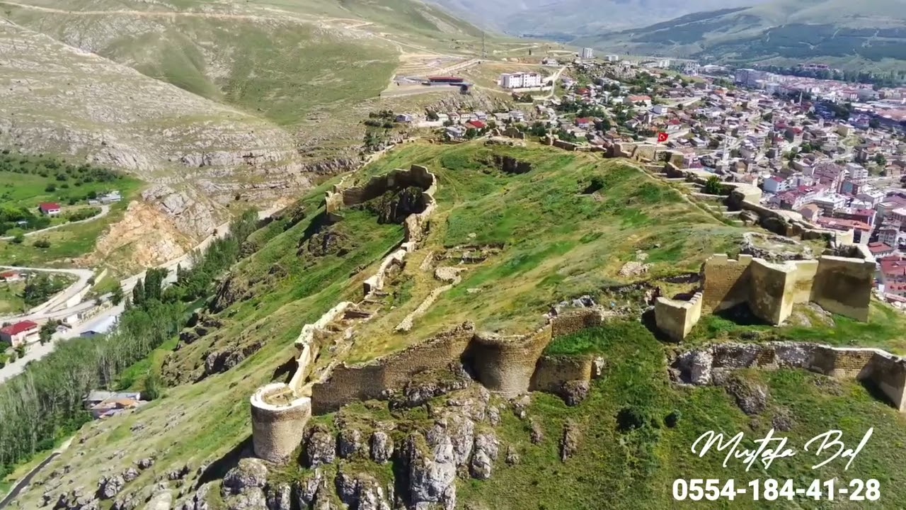 Bayburt kalesi drone &ccedil;ekim 4K