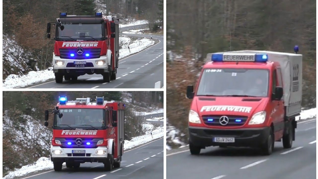 (Showfahrt / RTK 5 / Pressluft) Einsatzfahrzeuge FF Wolfshagen im Harz
