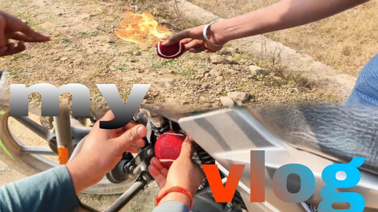 क्रिकेट खेलते समय गेंद में आग 🔥😮. #vlog 