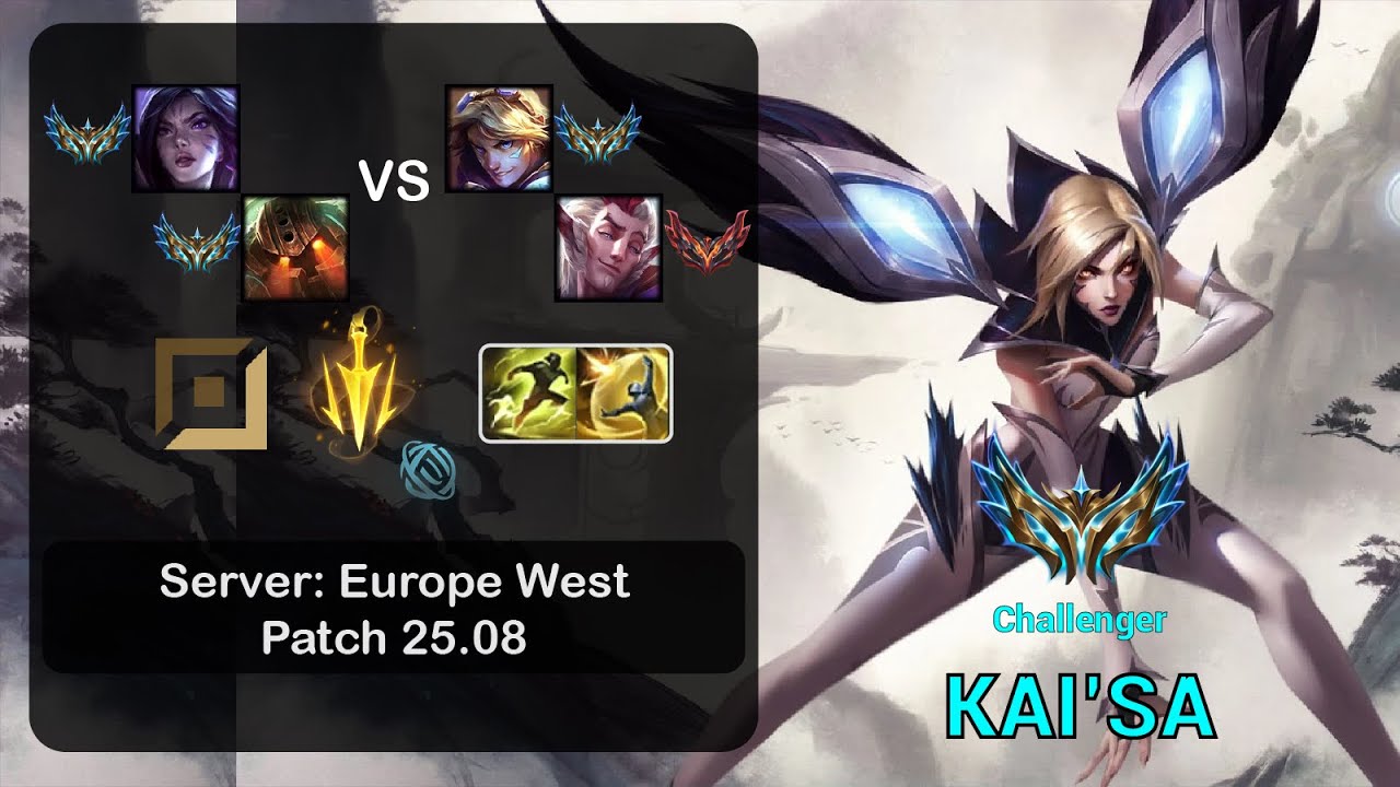 Kai'Sa ADC + Nautilus vs Ezreal + Rakan - EUW Challenger - Patch 25.08