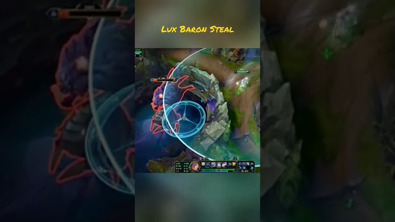 Lux Baron Steal 💀 #lux #leagueoflegends #montage #crownguard #forglory #shorts #satisfying #best