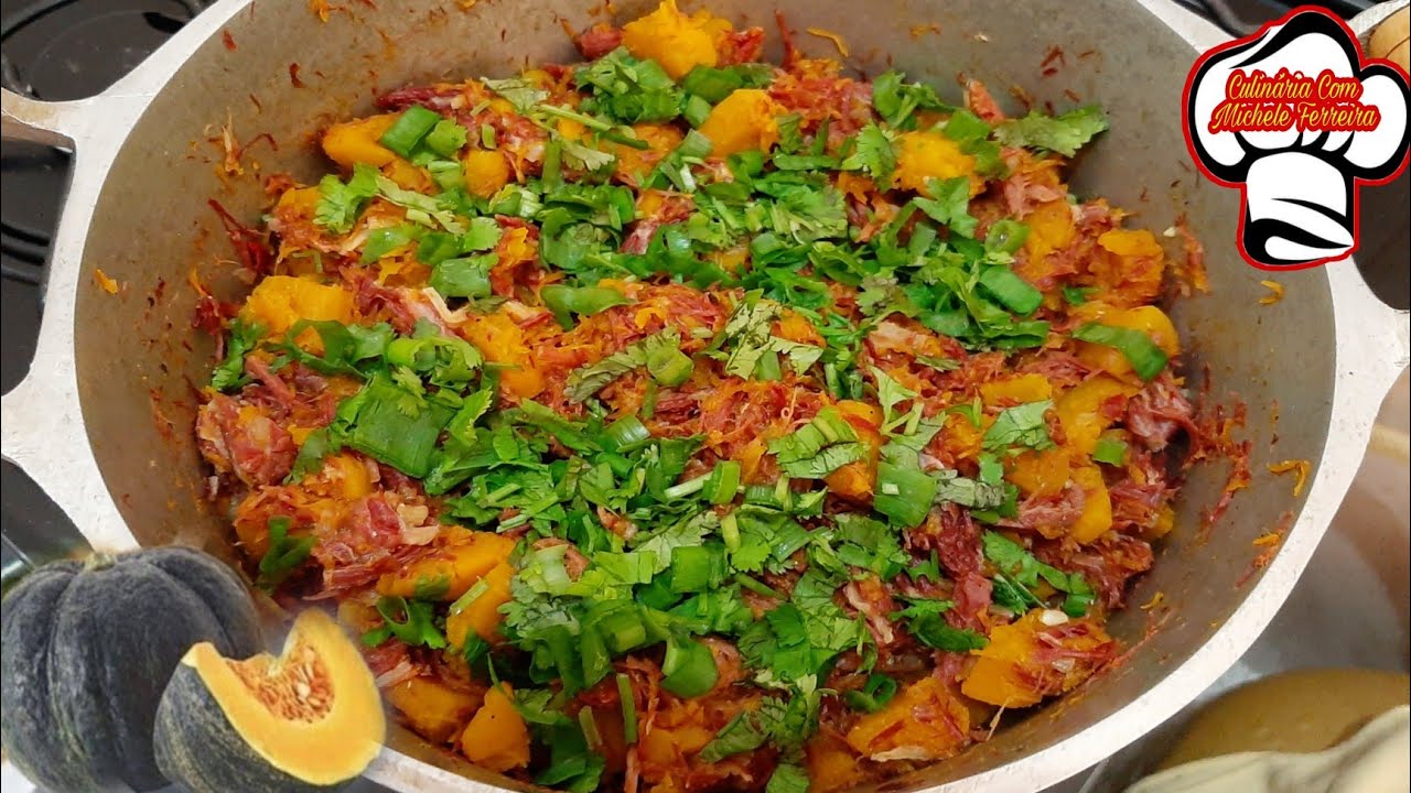 Como fazer abóbora cabotia refogada com carne seca!MiFerreira