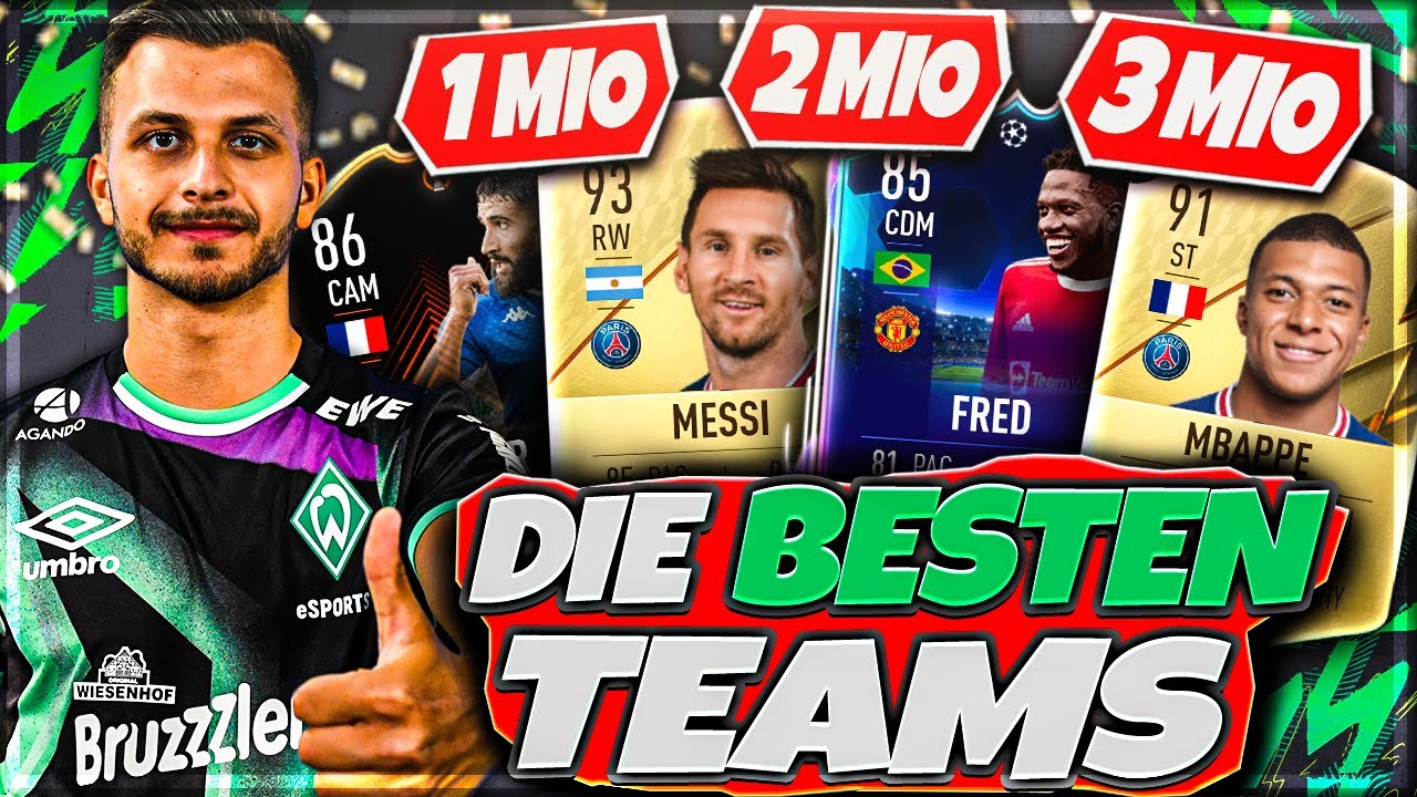 FIFA22: PERFEKTE TEAMS (1MIO, 2MIO, 3MIO) OP & META!