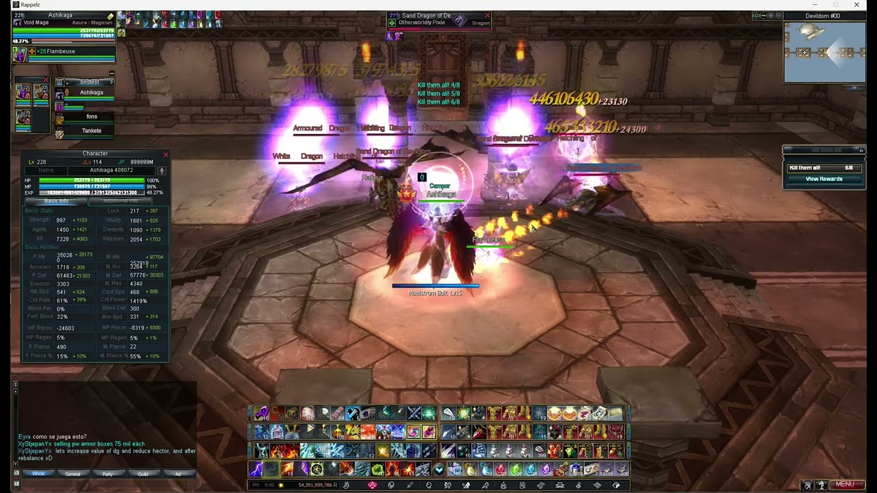 Rappelz 9.9 Void Mage Devildom 4-6 regular staff