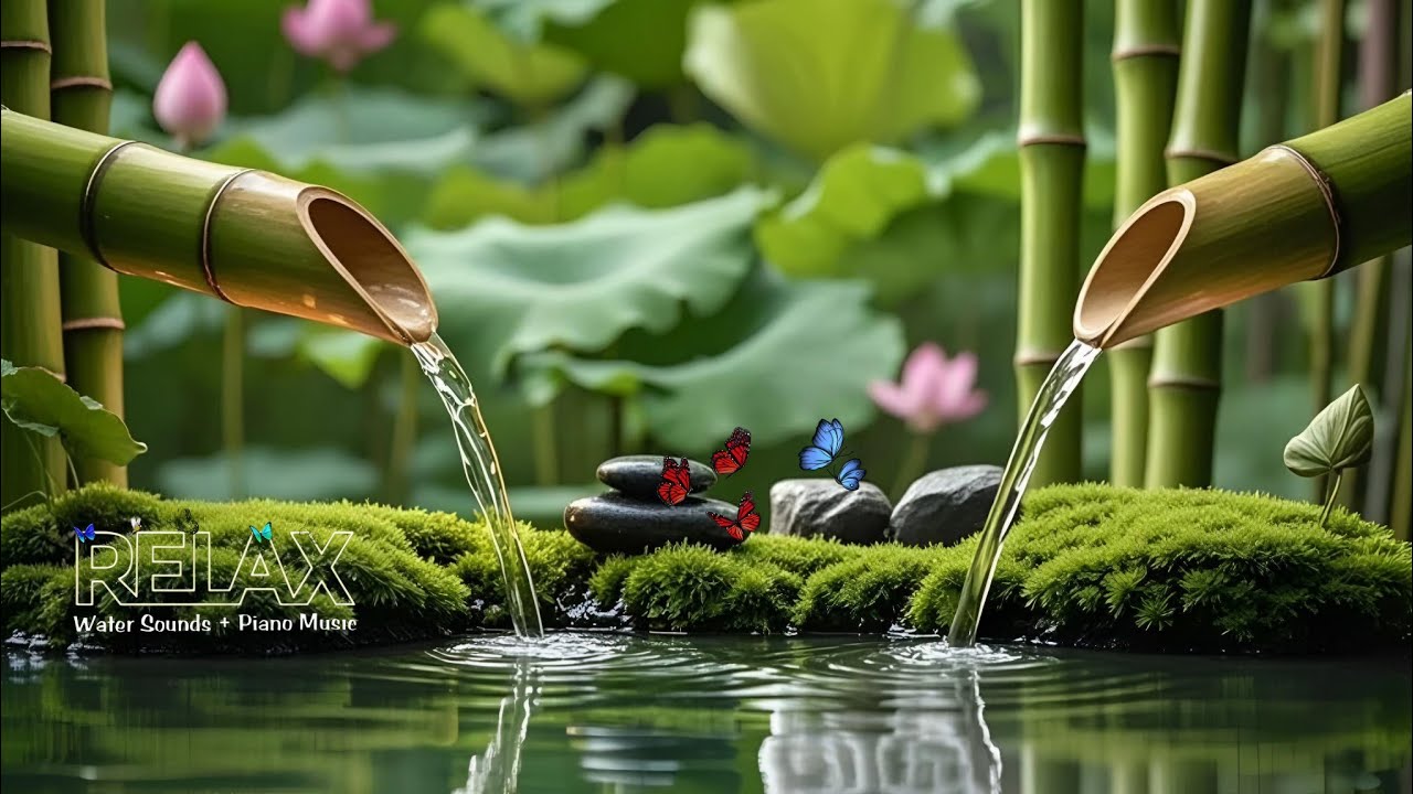 Ultimate Sleep Music - Beat Depression & Anxiety, Bamboo Water Fountain + Healing Piano Music
