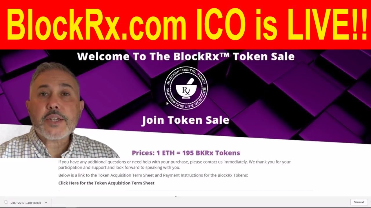 BlockRx ICO Token Sale Pharmaceutical Blockchain of Value