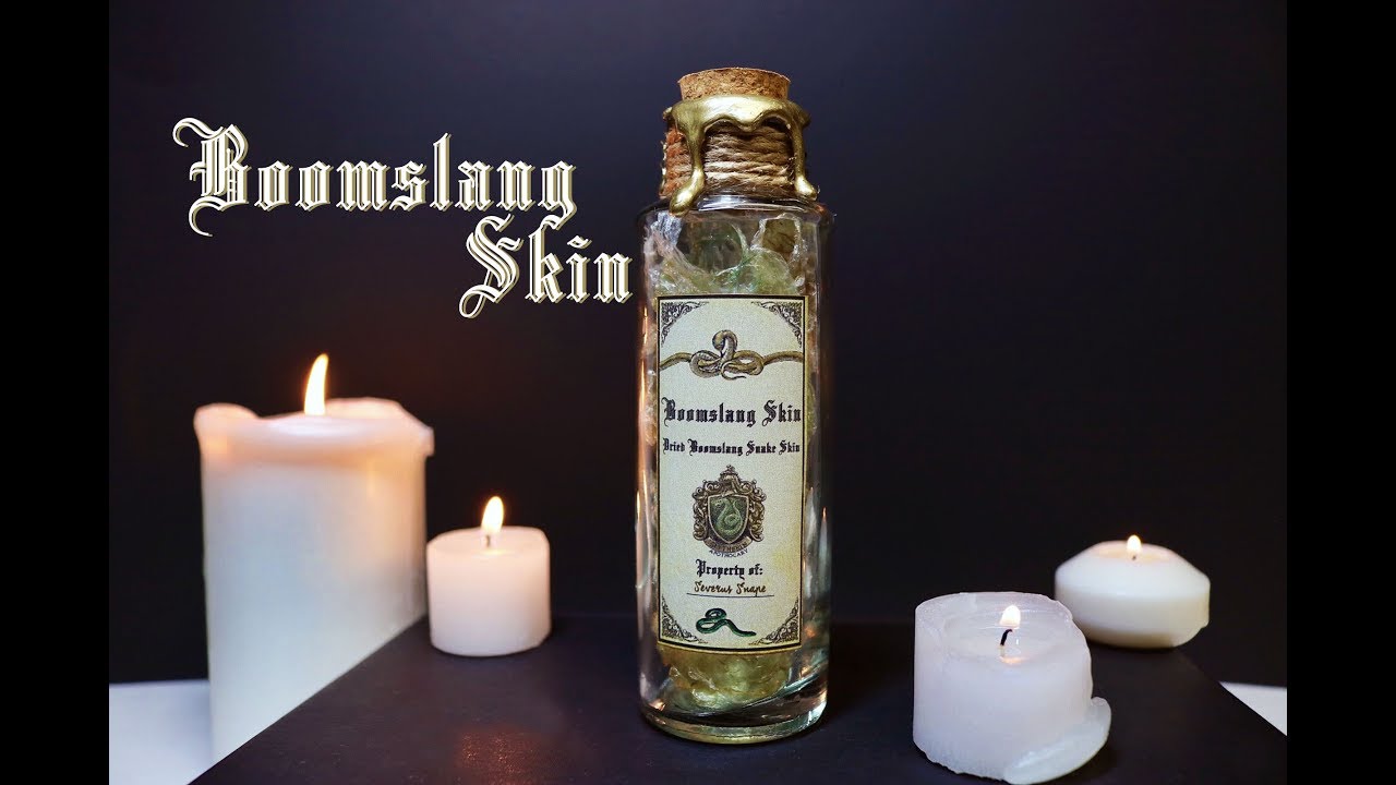 Boomslang Skin : Harry Potter Potions : DIY Movie Prop : DIY Potion Bottle :  (Polyjuice Potion)