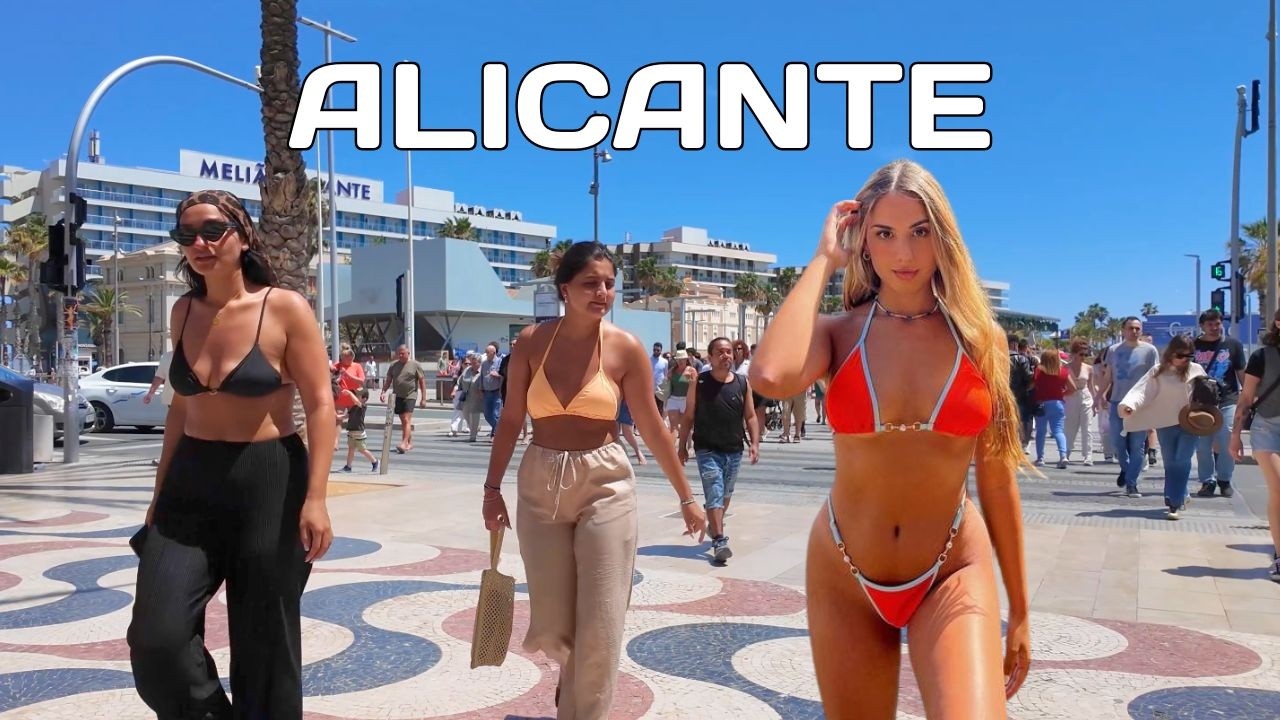 Real Alicante in Summer | Sun, Tourists & City Life in 4K | Walking Tour Compilation