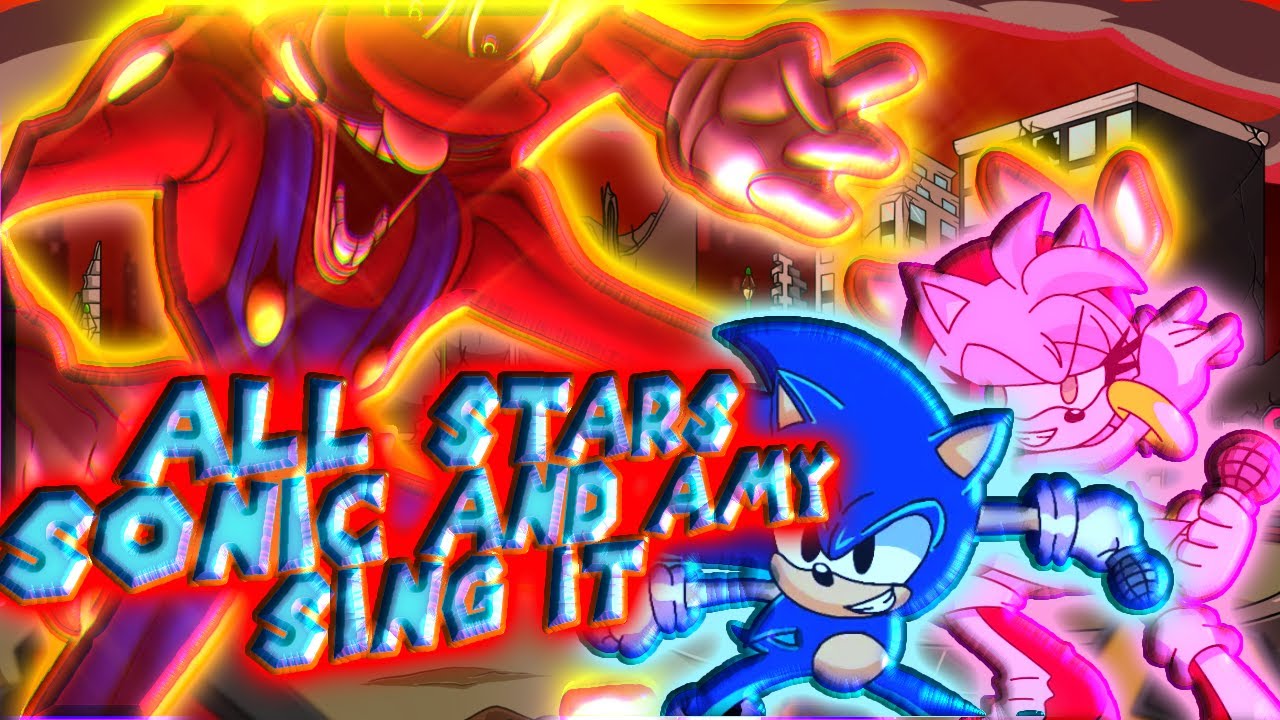 🎶🍄All Stars Sonic And Amy Sing it V2🎶🍄 II🎶🍄 FNF': Mario's Madness V2 🎶🎤 II🥭+Flp/midi 🥭