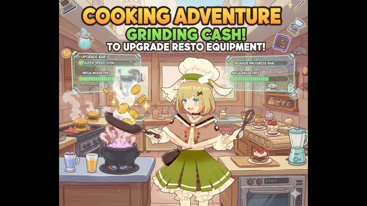 Cooking Adventure Gameplay | Grinding Cash to Upgrade My Restaurant Equipment