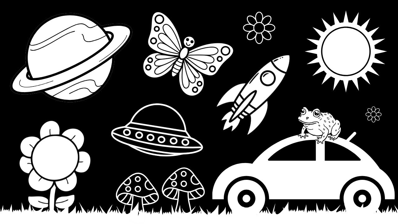 Baby Sensory Video - Black And White Baby Stimulation - Sensory Videos For Babies - Calm Music #baby