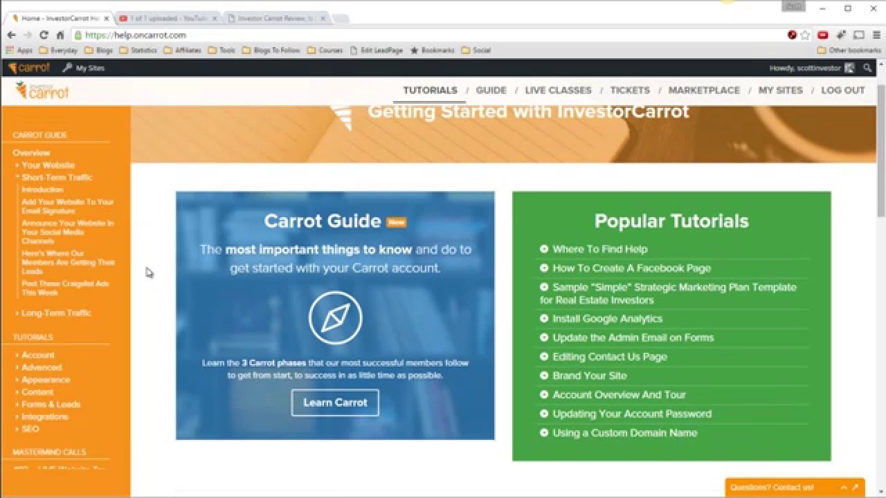 Investor Carrot Support Overview