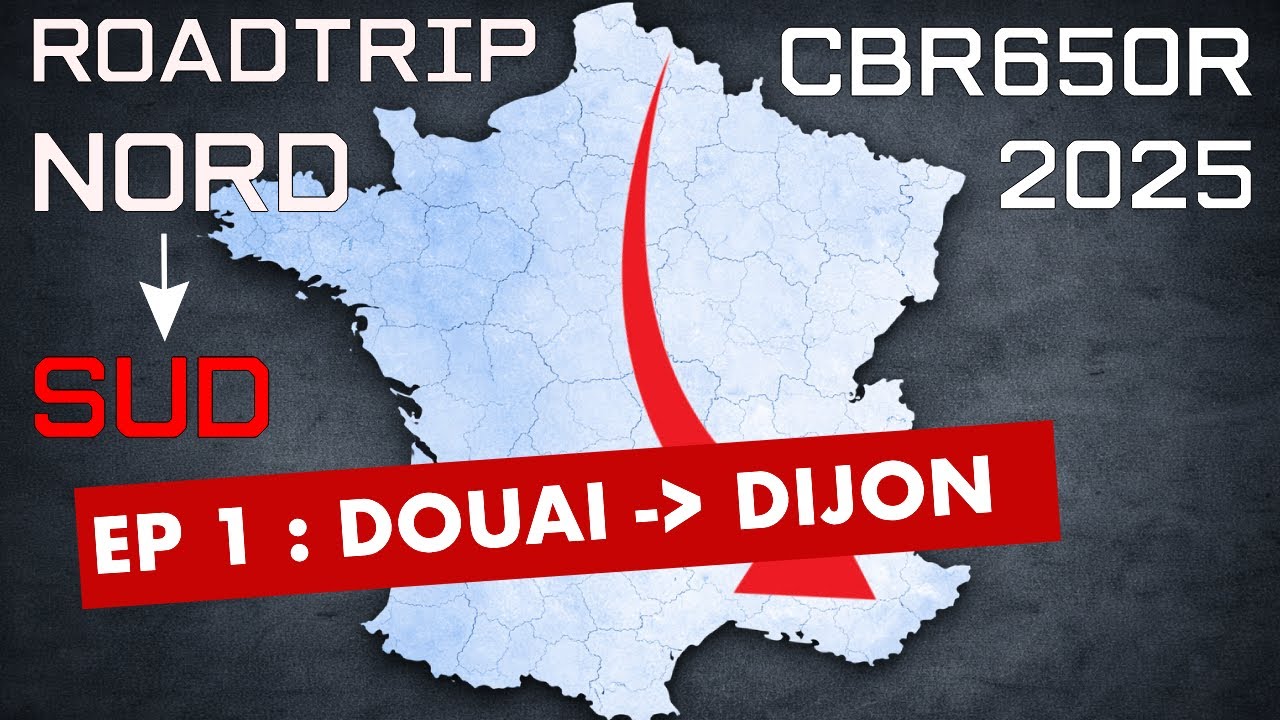 Je pars direct après le rodage 😅 Road Trip Solo EP1 : Douai → Dijon (CBR650R 2025)