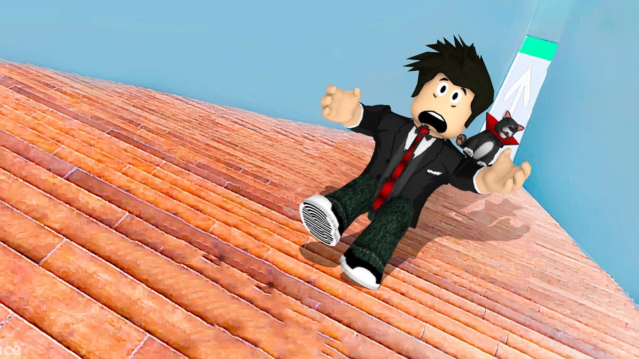CAI CAI NA ESCADA GIGANTE | Roblox