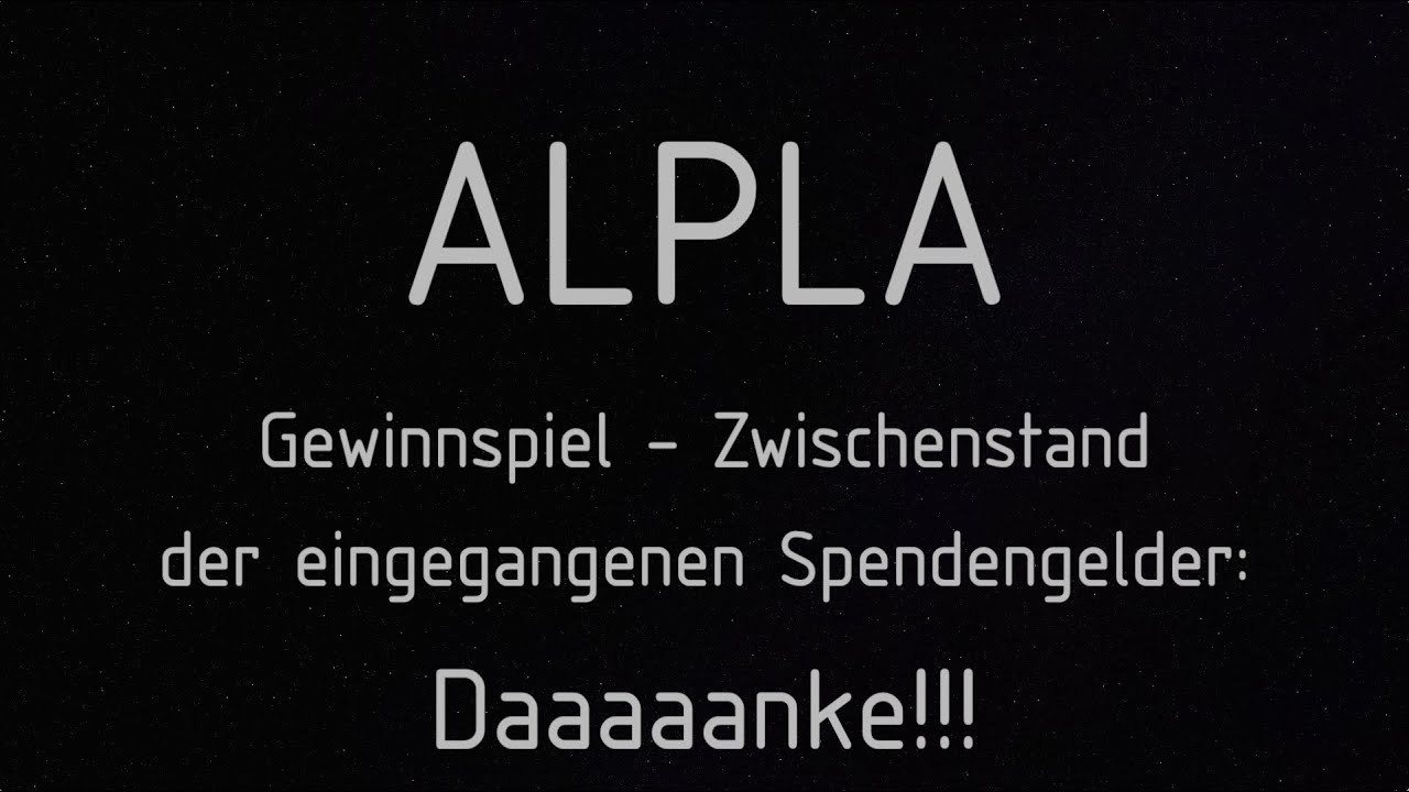 Das ALPLA-Gewinnspiel - Ein sehr erfreulicher Zwischenstand