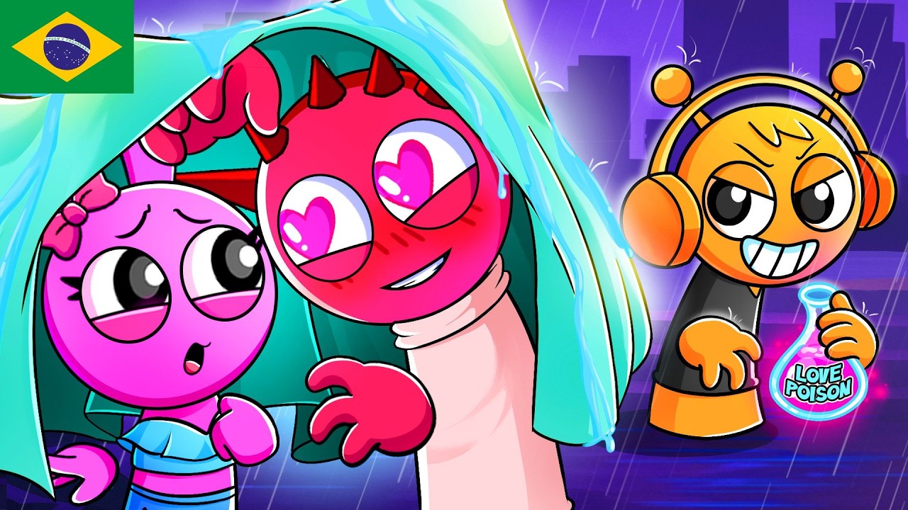 LOVE CURSE: Raddy x Pinki Apaixonados?! Animação Incredibox Sprunki