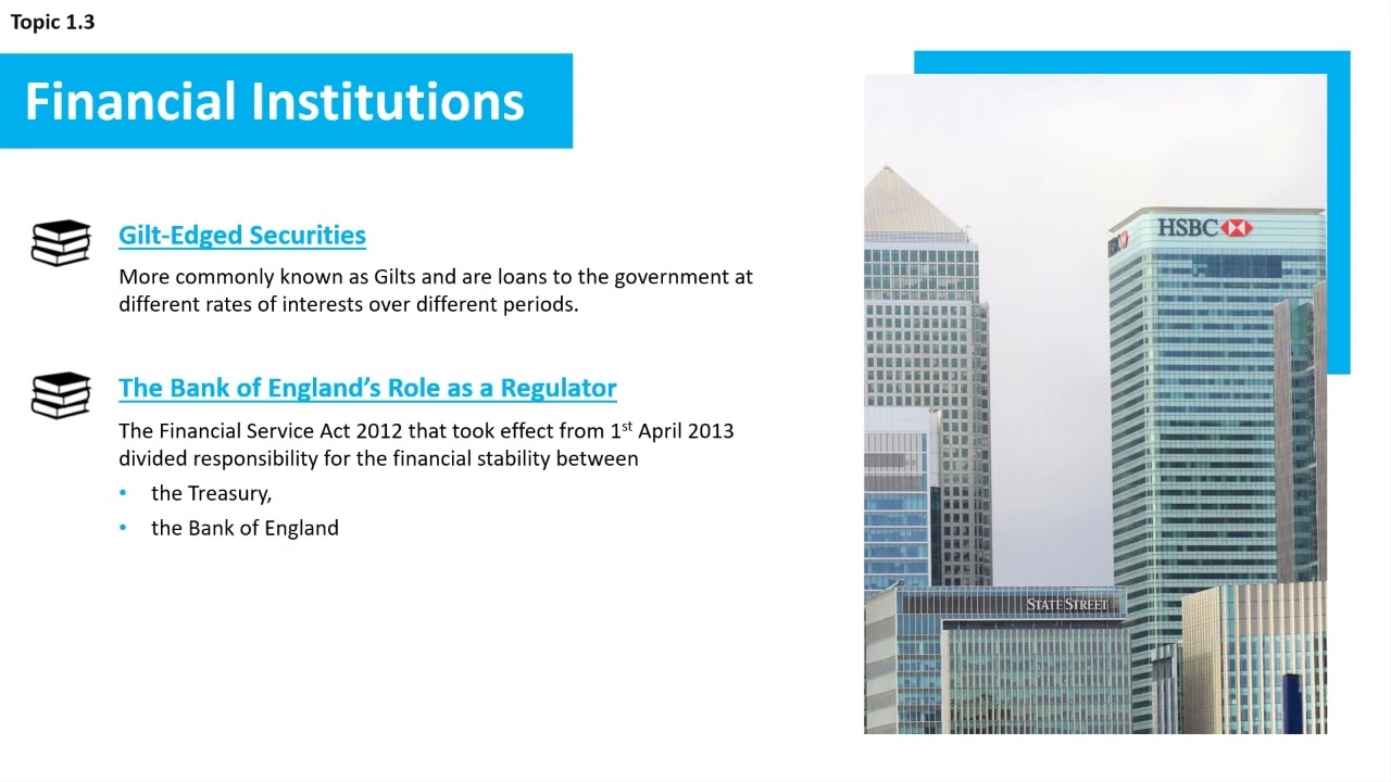 CeMAP 1 - Topic 1: Introduction to the Financial Services Industry