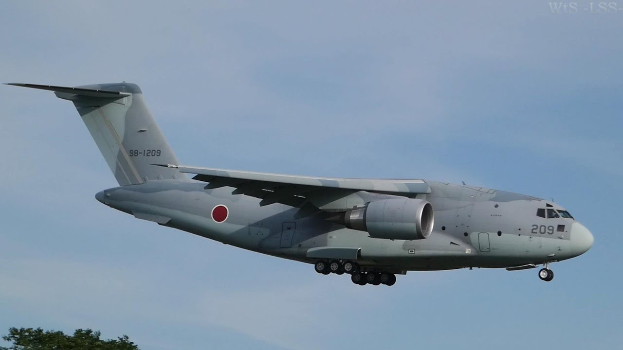 Sep.2019 KHI C-2 Carrier Landing approach Airport Airbase 米子空港 航空自衛隊 美保基地 Kawasaki C2