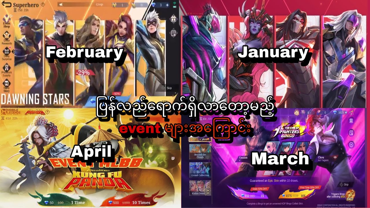 2026 | တွင်ပြန်လည်ရောက်ရှိလာတော့မဲ့ လူကြိုက်အများဆုံး event များအကြောင်း | 🔥💯