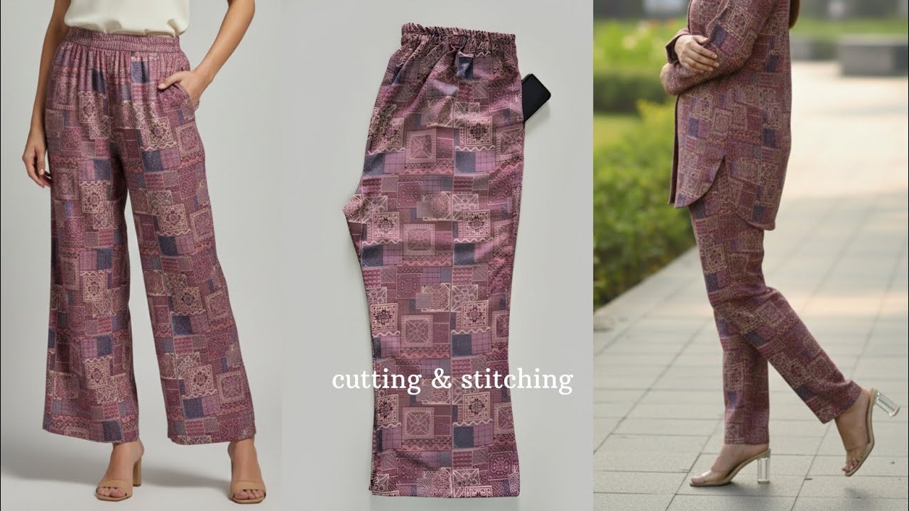 Very Easy Pocket Palazzo Pant Cutting and Stitching || Plazo Cutting Stitching For Beginners