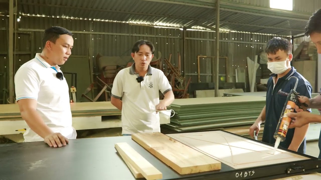 Quy Trình Sản Xuất Cửa Nhôm ốp ván gỗ An Cường tại AN TIẾN DECOR