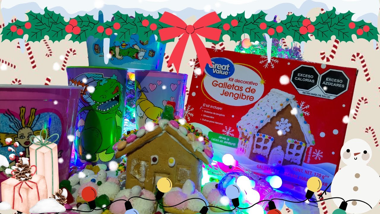 Asi quedo nuestra casita de jengibre de Great Value  #greatvalue #waltmart #navidad