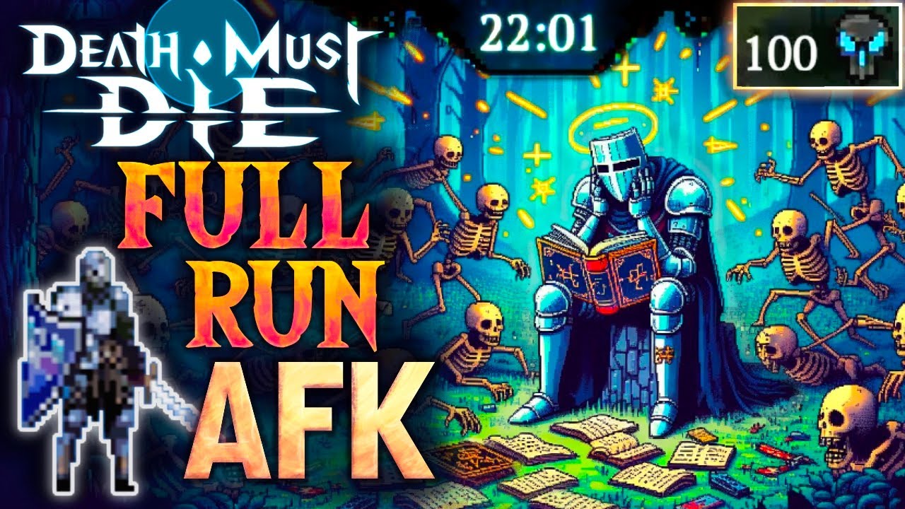 Full Run AFK, 100 Darkness, Knight (Avoron), LVL 1 | Death Must Die