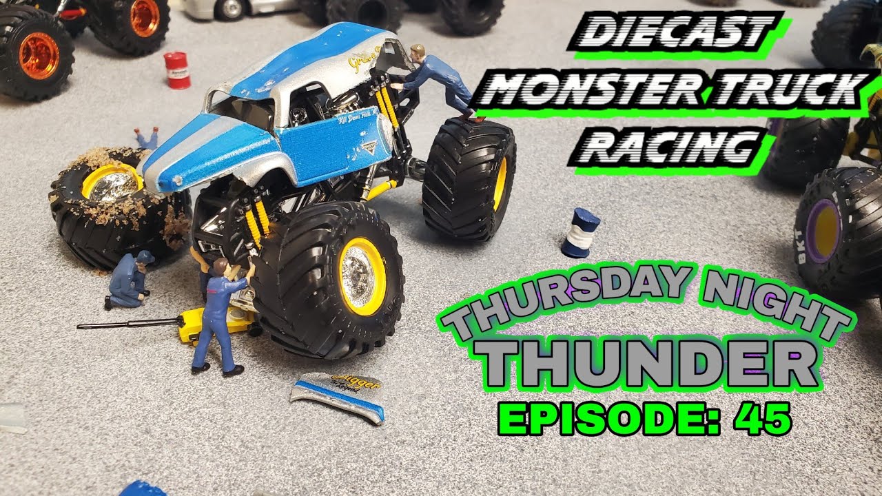 Hot wheels Diecast Monster Truck Racing! (Thunder Episode: 44)