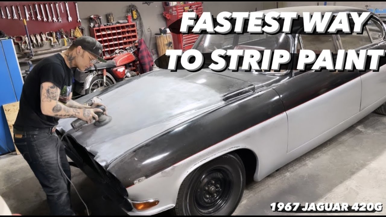 FASTEST WAY TO STRIP DULL PAINT FOR A RESPRAY | DOUG'S 1967 JAGUAR 420G