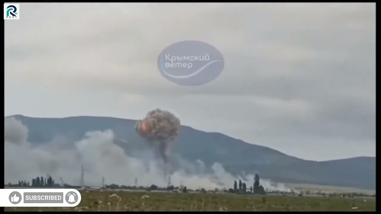 Ukraine war footage, Fire at Russian military base in Crimea forces evacuation more than 2K people
