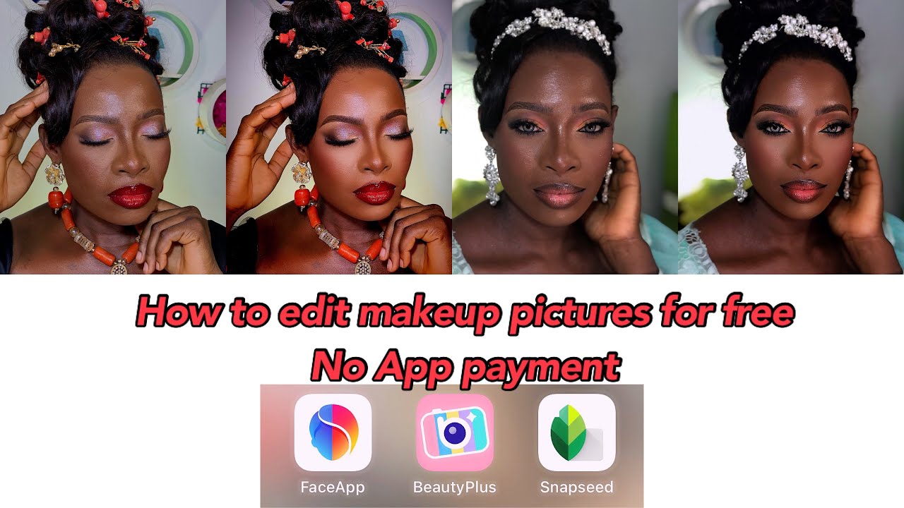 How to edit Makeup pictures for Free on your phone. No App Payment (#faceapp #beautyplus #snapspeed)