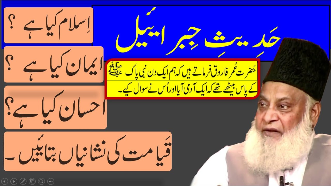 Dr. Israr - Hadees e Jibreel - Sahih Muslim