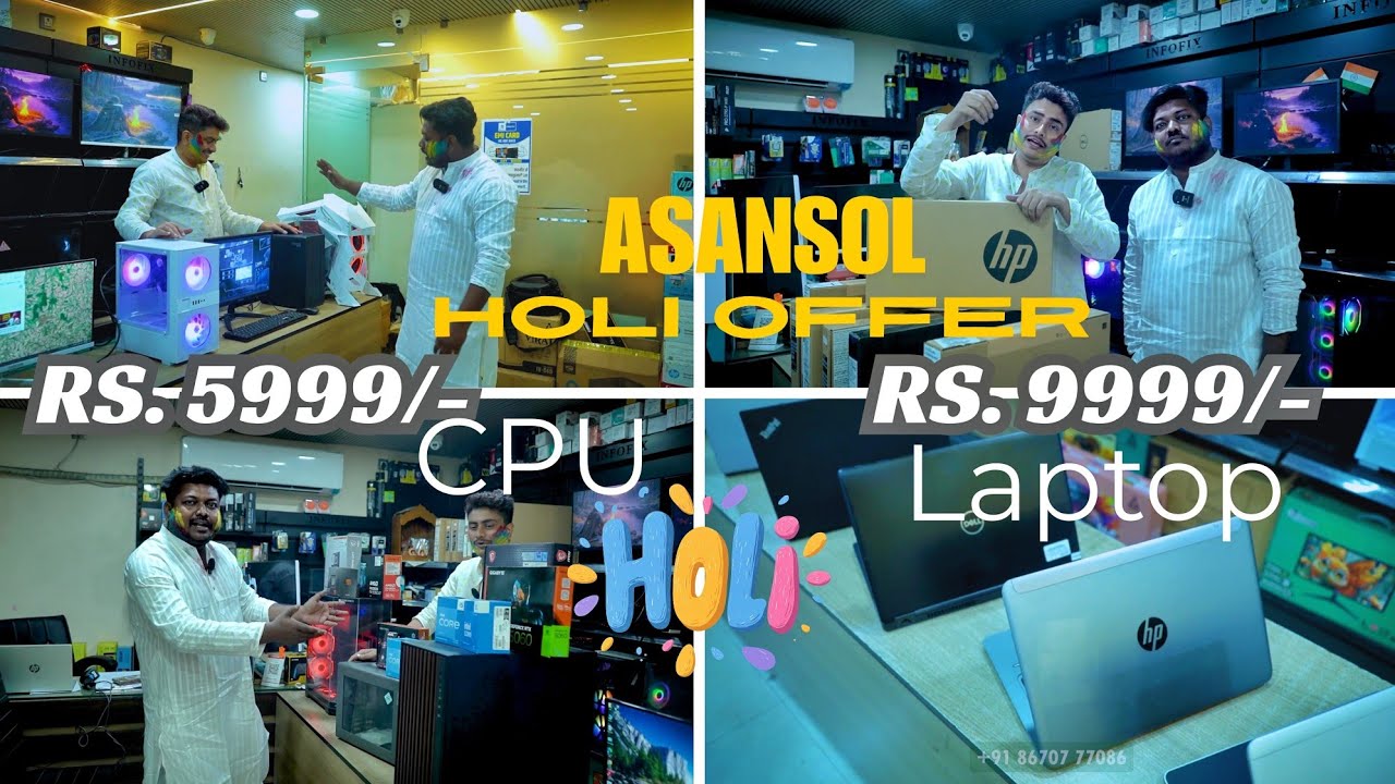 Holi Special Offer 2026 🔥 CPU @ ₹5999 | Laptop @ ₹9999 | Infofix Computer Asansol 💻🌈