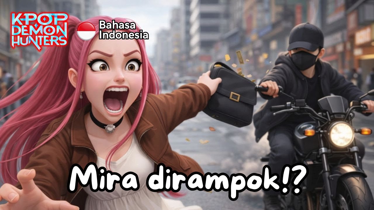 👉 MIRA DIRAMPOK DI JALAN?! 😱🏍️ | KPOP DEMON HUNTER BAHASA INDONESIA