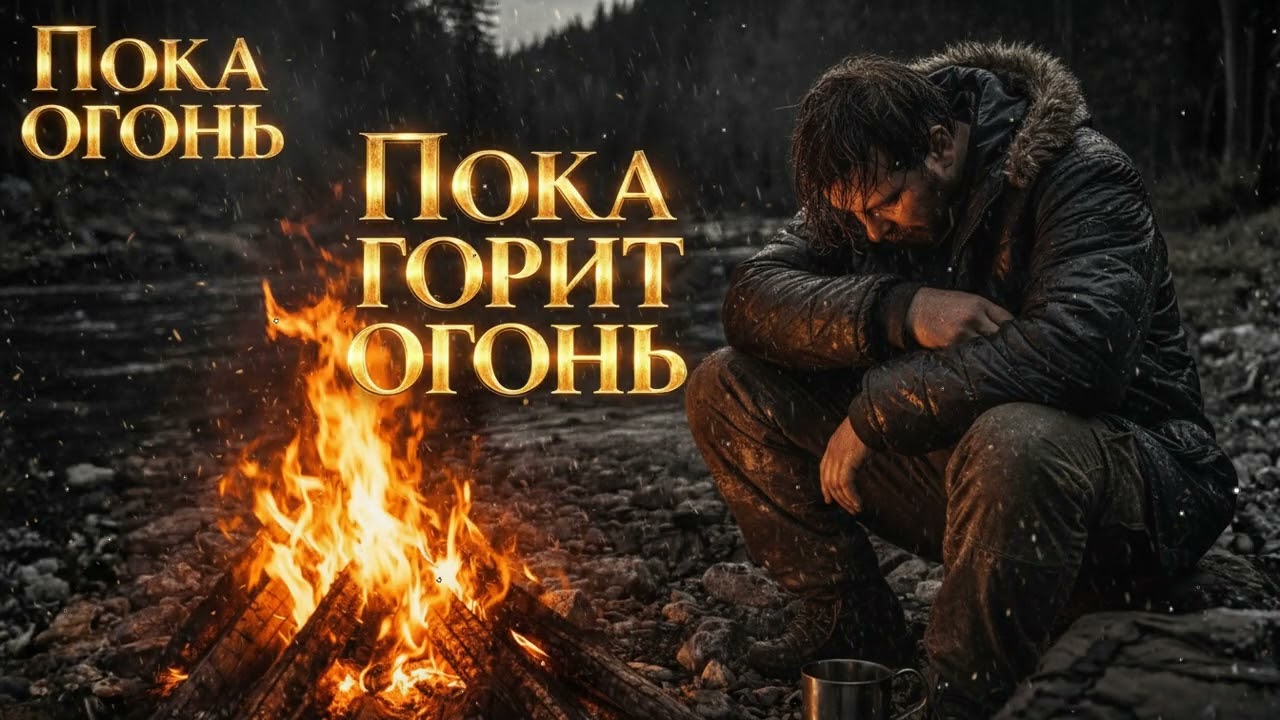 😢🌧️ Костёр под дождём у реки – Русский шансон о боли, одиночестве и судьбе