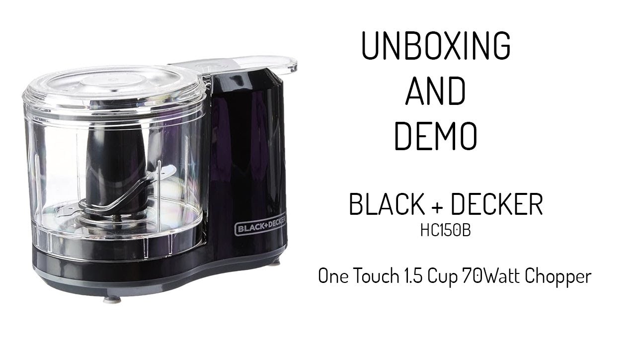 BLACK+DECKER -HC150B- One-Touch 1.5 cup Tiny 70W Electric Chopper UNBOXING & DEMO