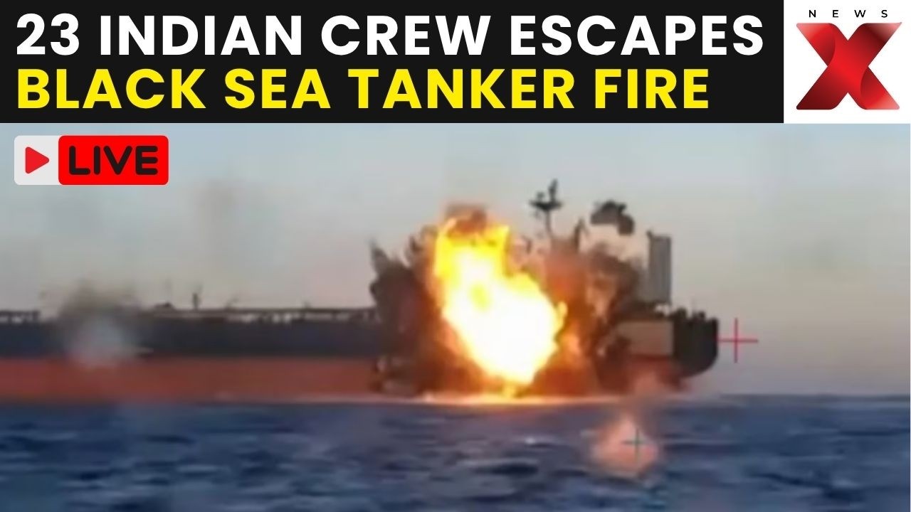 Black Sea Tragedy LIVE: 23 Indians Saved After Tanker Catches Fire Offshore | Dramatic Video