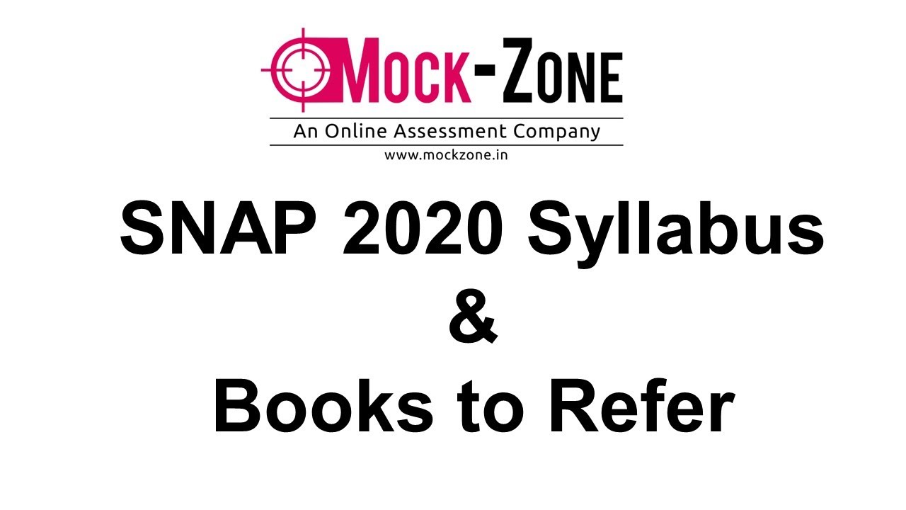 SNAP 2020 Syllabus & Books to Refer || Key Pointers || Must Watch