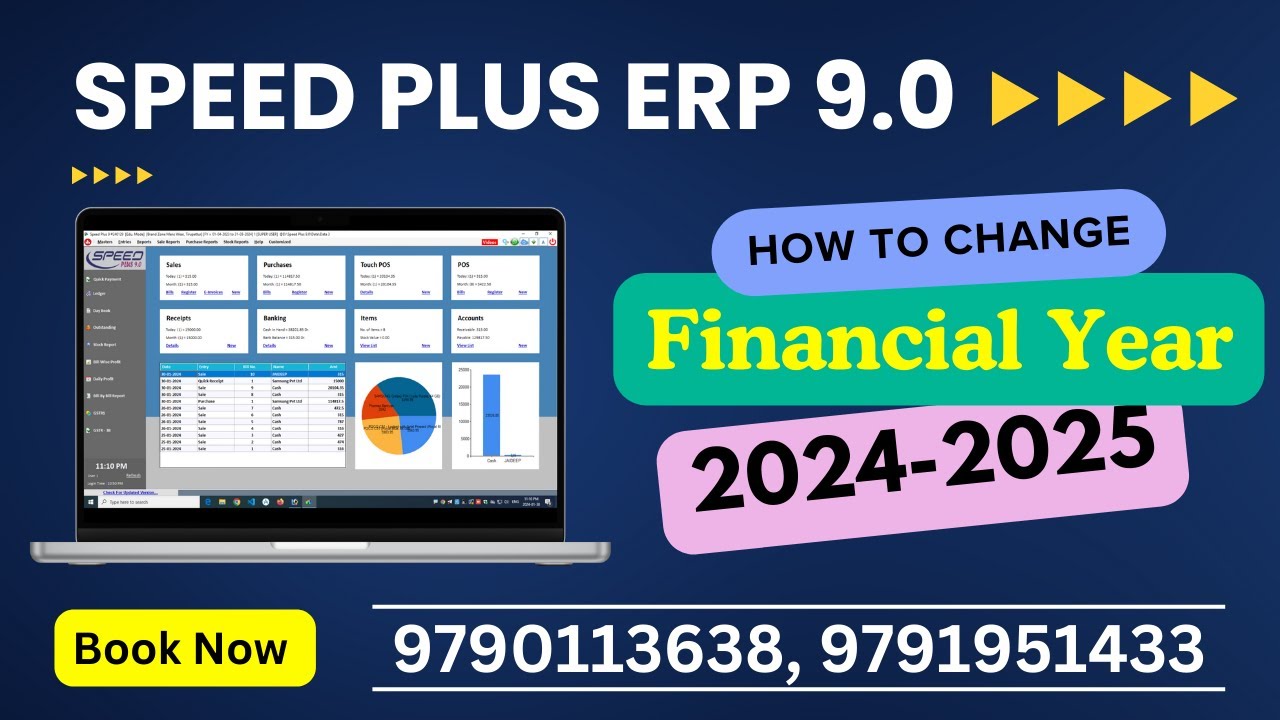 How to Change Financial Year For Speed Plus ERP Software