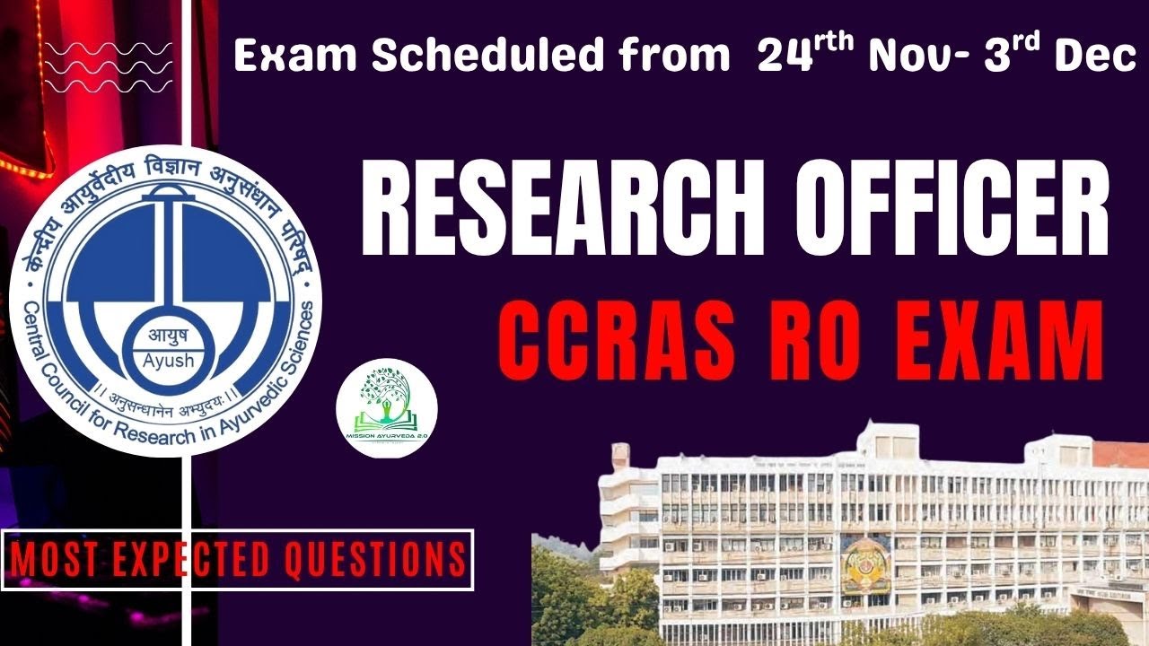 CCRAS Research Officer|CCRAS RO Exam #CCRAS #Researchofficer #roexam #ccraspost #researchmethodology