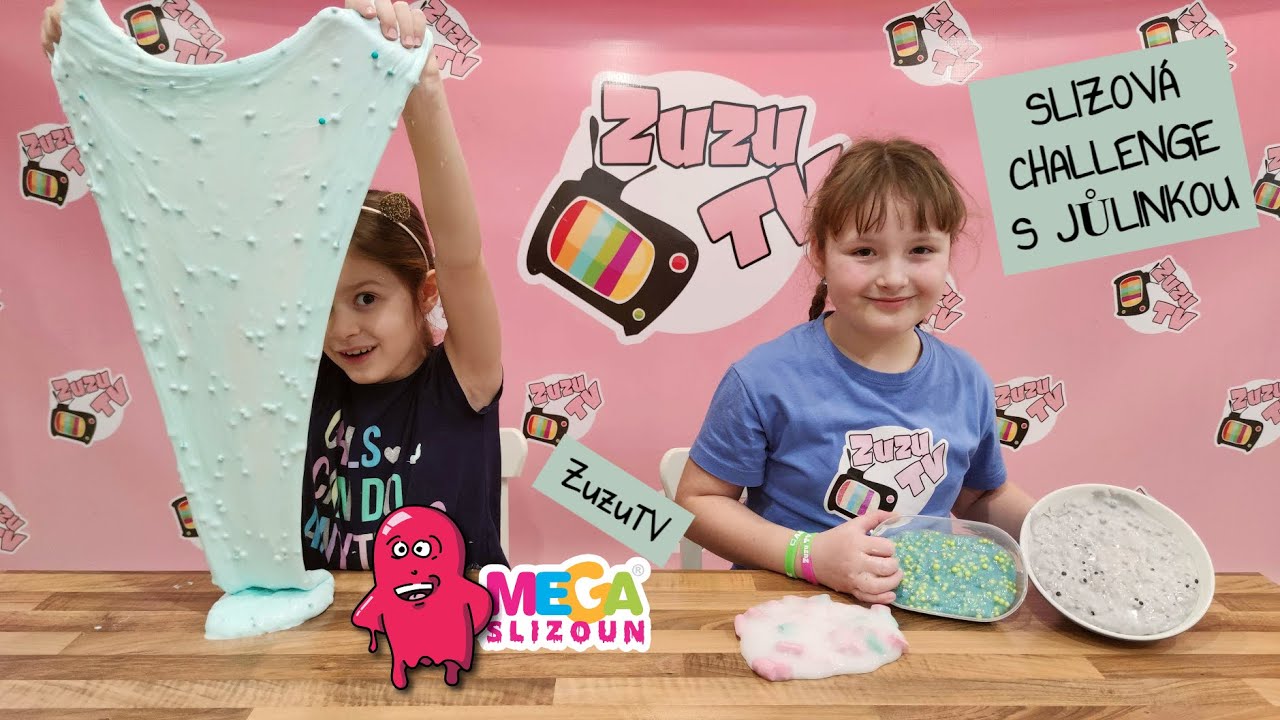 ZuzuTV SLIZOV&Aacute; CHALLENGE s MEGAslizounem - Zuzanka VS Jůlinka
