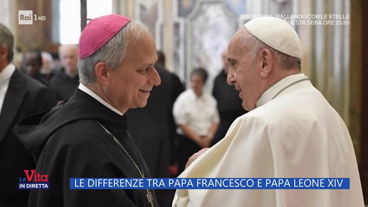 Le differenze tra Papa Francesco e Papa Leone XIV - La Vita in diretta 09/05/2025