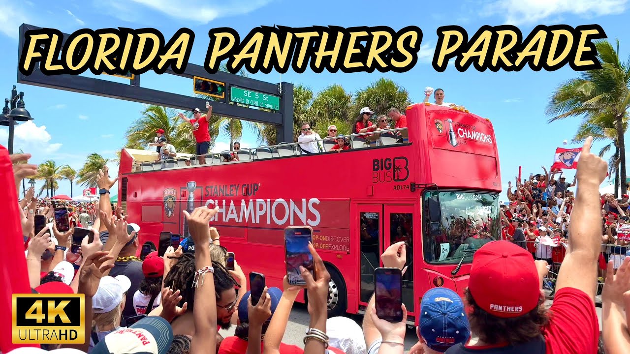 Epic Florida Panthers Stanley Cup Parade | 400,000 Fans on Las Olas Beach, Fort Lauderdale