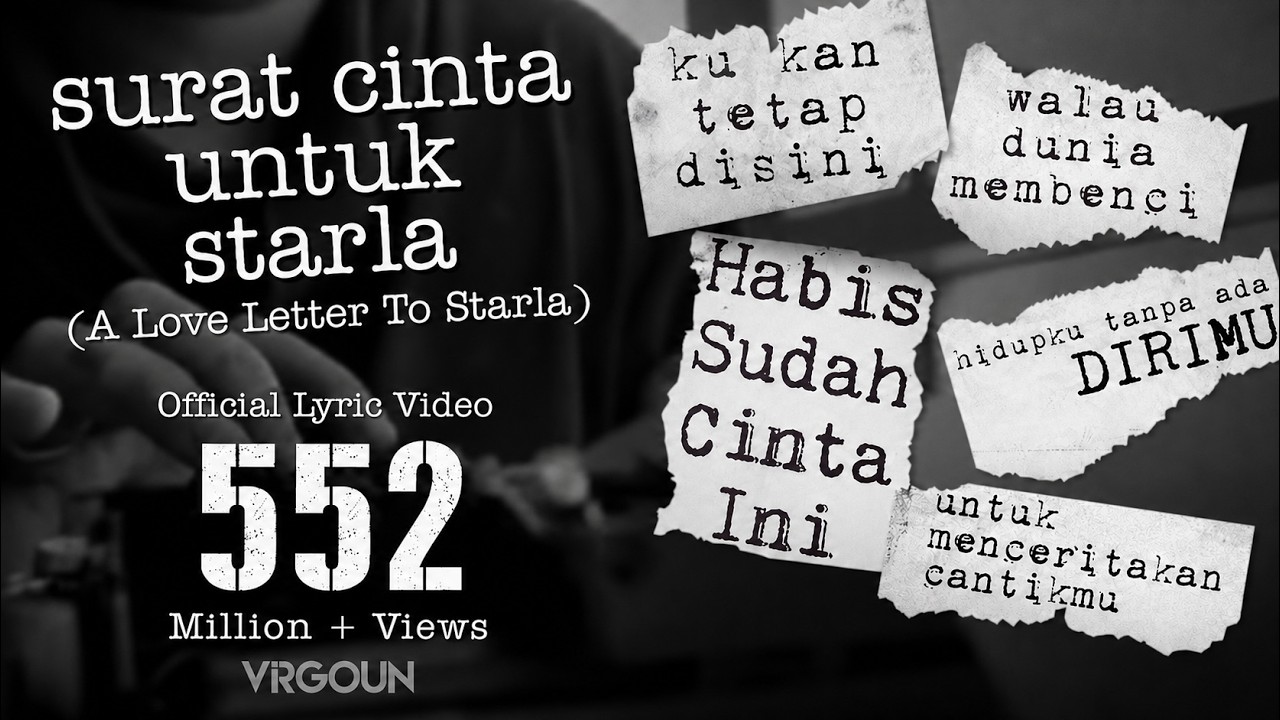 Virgoun - Surat Cinta Untuk Starla | A Love Letter To Starla (Official Lyric Video)