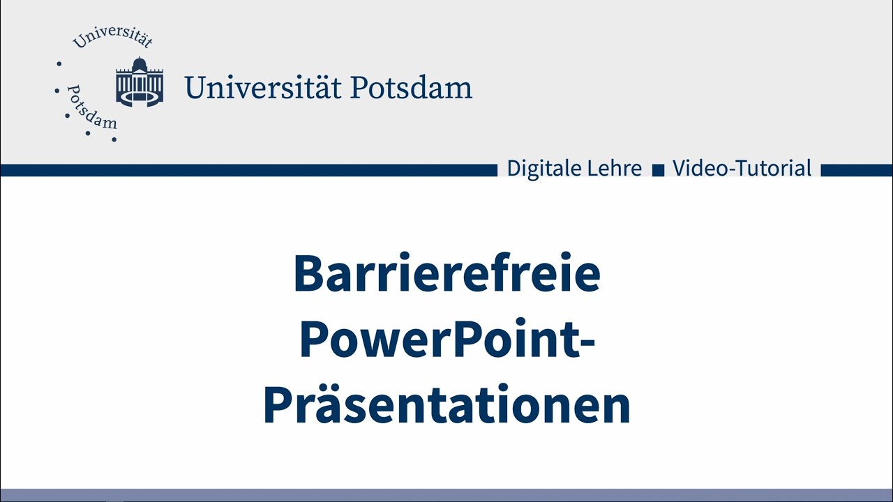 Erstellung barrierefreier PowerPoint-Präsentationen