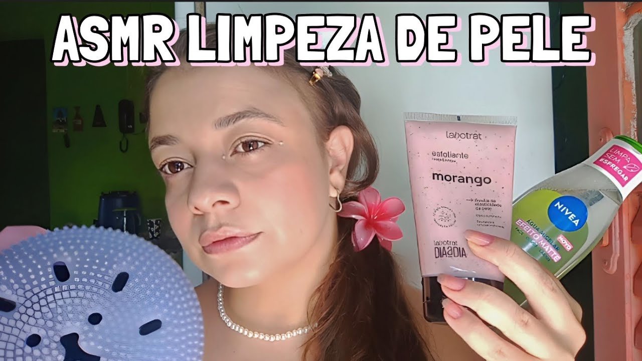 ASMR LIMPANDO SUA PELE 🧴🧽🫧 -  Asmr caseiro